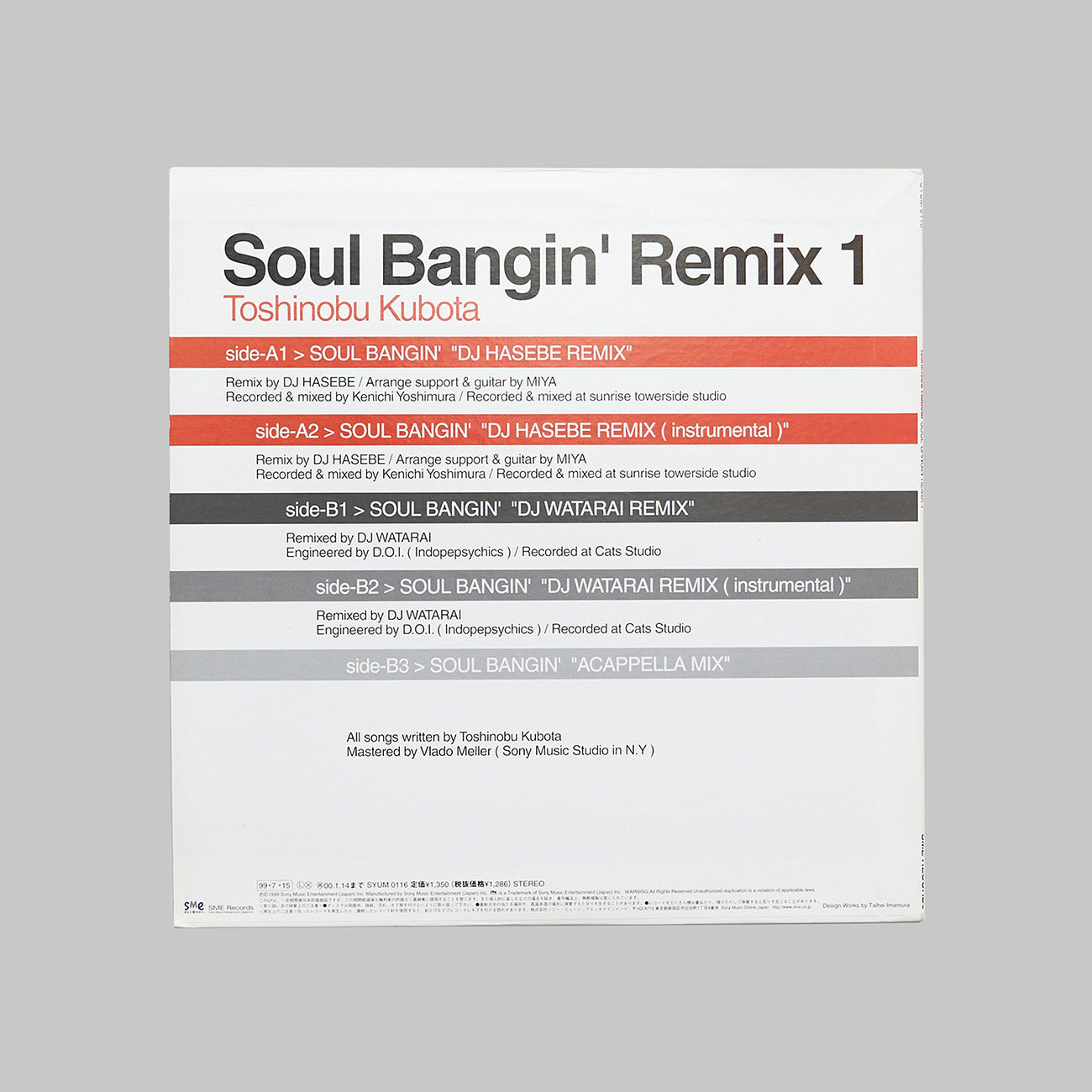 TOSHINOBU KUBOTA / SOULBANGIN' REMIX 1